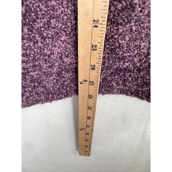 Weave of the Irish hand knitted Wool‎ blend cardigan purple sz M - Picture 7 of 7